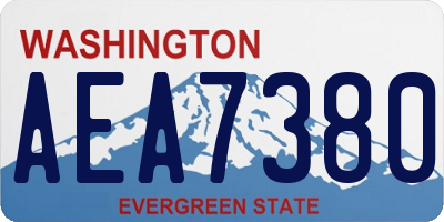 WA license plate AEA7380