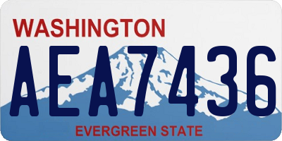 WA license plate AEA7436