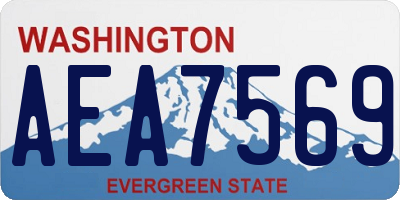 WA license plate AEA7569