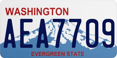 WA license plate AEA7709