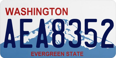 WA license plate AEA8352