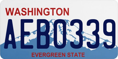 WA license plate AEB0339