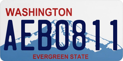 WA license plate AEB0811