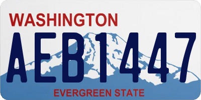 WA license plate AEB1447