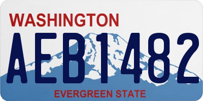 WA license plate AEB1482