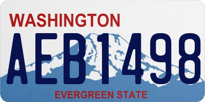 WA license plate AEB1498