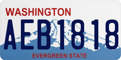 WA license plate AEB1818