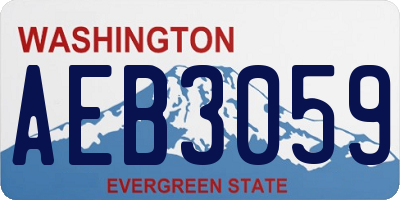 WA license plate AEB3059