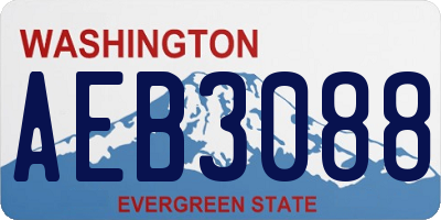 WA license plate AEB3088
