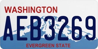 WA license plate AEB3269