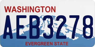 WA license plate AEB3278
