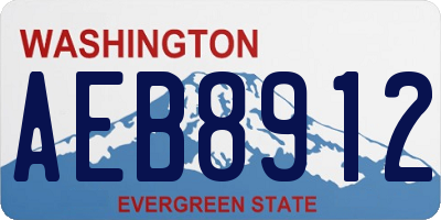 WA license plate AEB8912