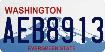 WA license plate AEB8913
