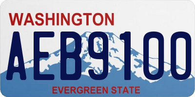 WA license plate AEB9100