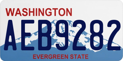 WA license plate AEB9282