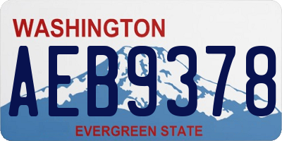 WA license plate AEB9378