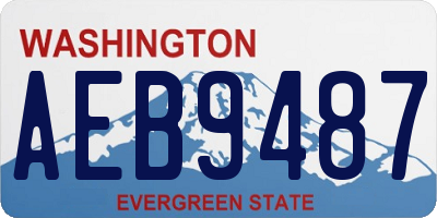 WA license plate AEB9487