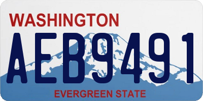WA license plate AEB9491