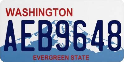WA license plate AEB9648