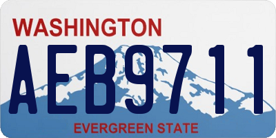 WA license plate AEB9711