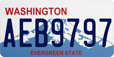WA license plate AEB9797