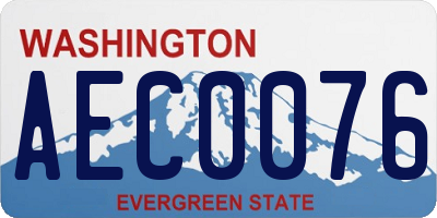 WA license plate AEC0076