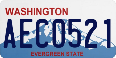 WA license plate AEC0521