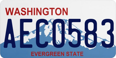 WA license plate AEC0583