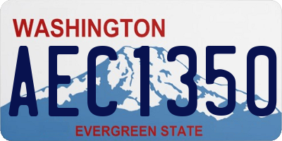 WA license plate AEC1350