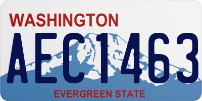 WA license plate AEC1463