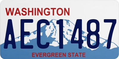 WA license plate AEC1487