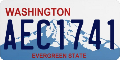 WA license plate AEC1741