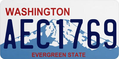 WA license plate AEC1769