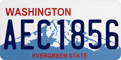 WA license plate AEC1856