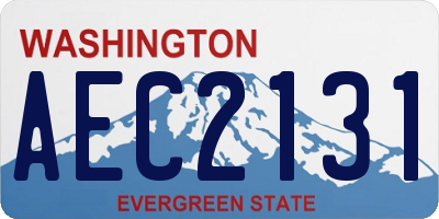 WA license plate AEC2131