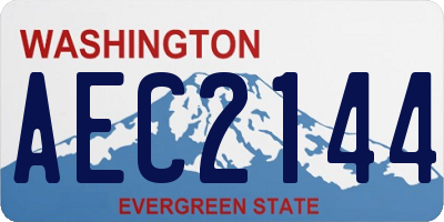 WA license plate AEC2144