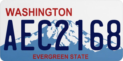 WA license plate AEC2168