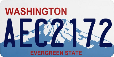 WA license plate AEC2172