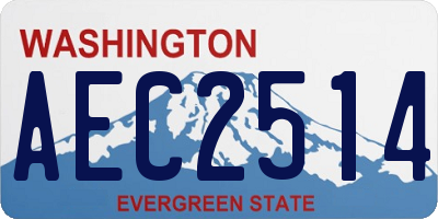 WA license plate AEC2514