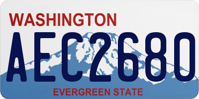 WA license plate AEC2680