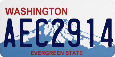 WA license plate AEC2914