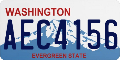 WA license plate AEC4156