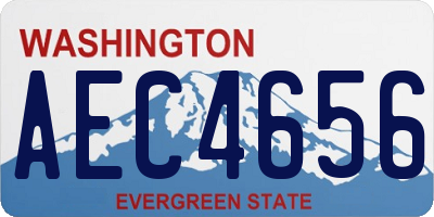 WA license plate AEC4656