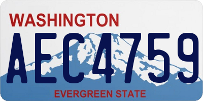WA license plate AEC4759