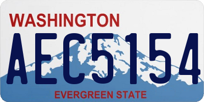 WA license plate AEC5154