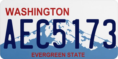 WA license plate AEC5173