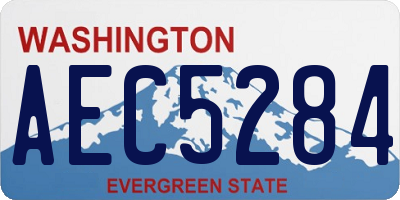 WA license plate AEC5284