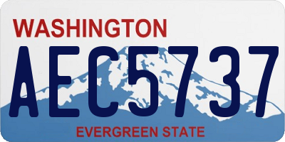 WA license plate AEC5737