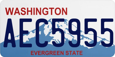WA license plate AEC5955