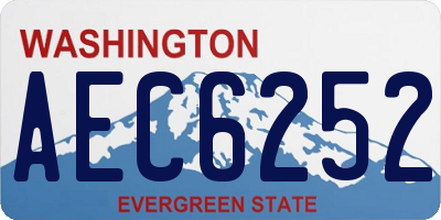 WA license plate AEC6252